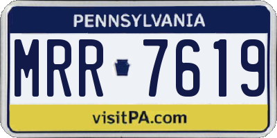 PA license plate MRR7619