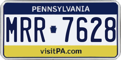 PA license plate MRR7628