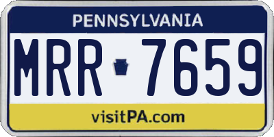 PA license plate MRR7659