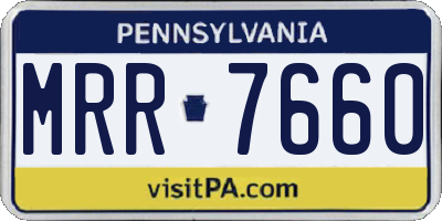 PA license plate MRR7660