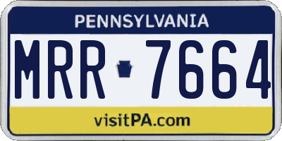 PA license plate MRR7664