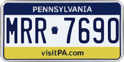 PA license plate MRR7690