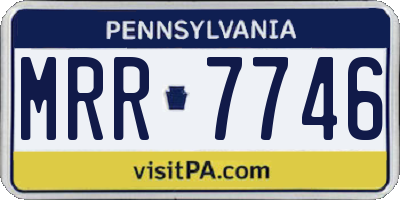 PA license plate MRR7746