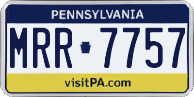 PA license plate MRR7757