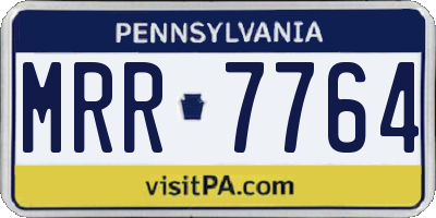 PA license plate MRR7764