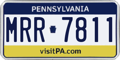 PA license plate MRR7811