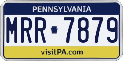 PA license plate MRR7879