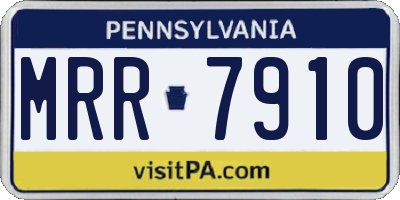 PA license plate MRR7910