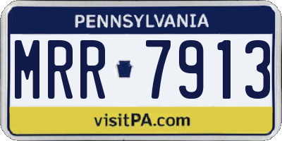 PA license plate MRR7913