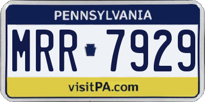 PA license plate MRR7929