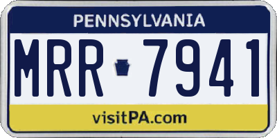 PA license plate MRR7941
