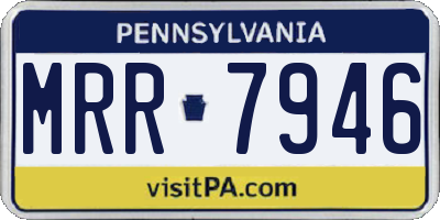 PA license plate MRR7946