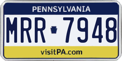 PA license plate MRR7948