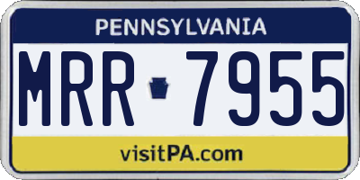 PA license plate MRR7955