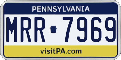 PA license plate MRR7969