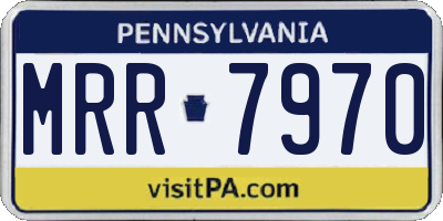 PA license plate MRR7970