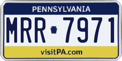 PA license plate MRR7971