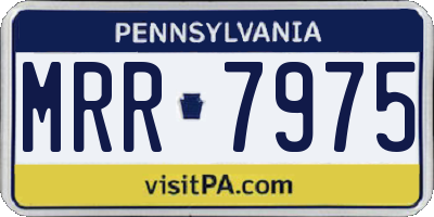 PA license plate MRR7975