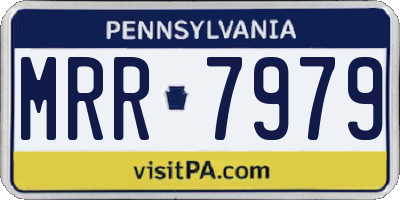 PA license plate MRR7979