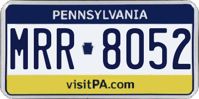 PA license plate MRR8052