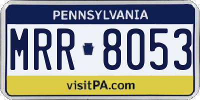 PA license plate MRR8053