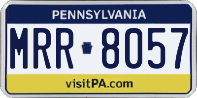 PA license plate MRR8057