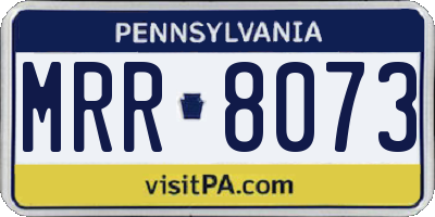 PA license plate MRR8073
