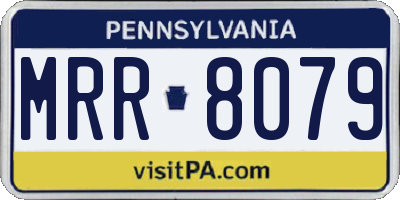 PA license plate MRR8079