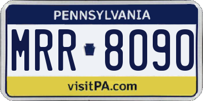 PA license plate MRR8090