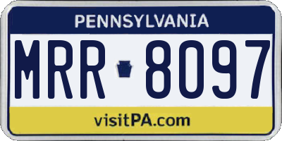 PA license plate MRR8097