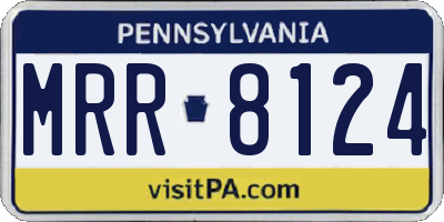 PA license plate MRR8124