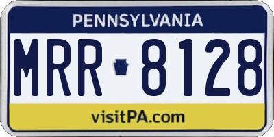 PA license plate MRR8128