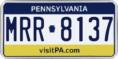PA license plate MRR8137