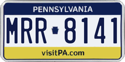 PA license plate MRR8141