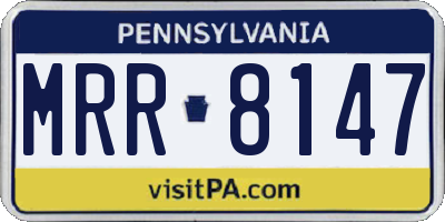 PA license plate MRR8147