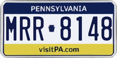 PA license plate MRR8148