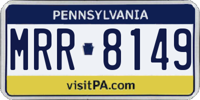 PA license plate MRR8149