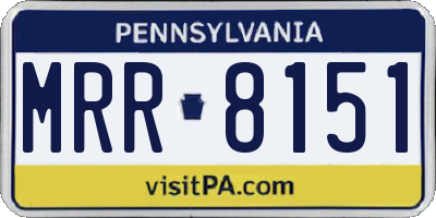 PA license plate MRR8151