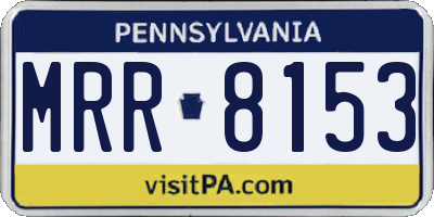 PA license plate MRR8153
