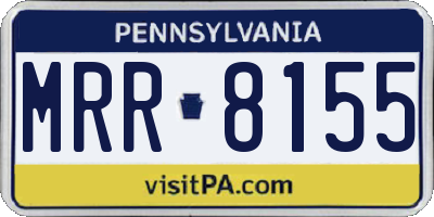 PA license plate MRR8155