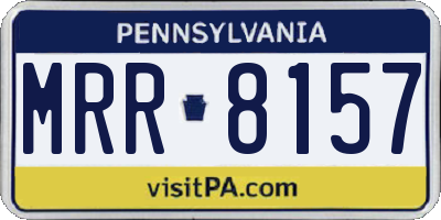 PA license plate MRR8157