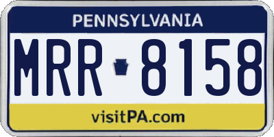 PA license plate MRR8158