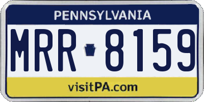 PA license plate MRR8159