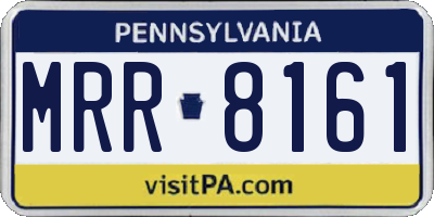 PA license plate MRR8161