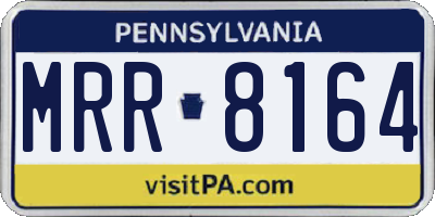 PA license plate MRR8164