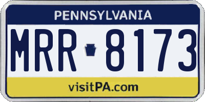 PA license plate MRR8173