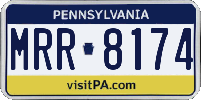PA license plate MRR8174
