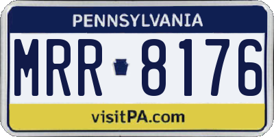 PA license plate MRR8176