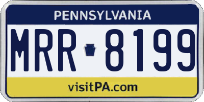 PA license plate MRR8199