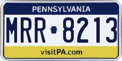 PA license plate MRR8213